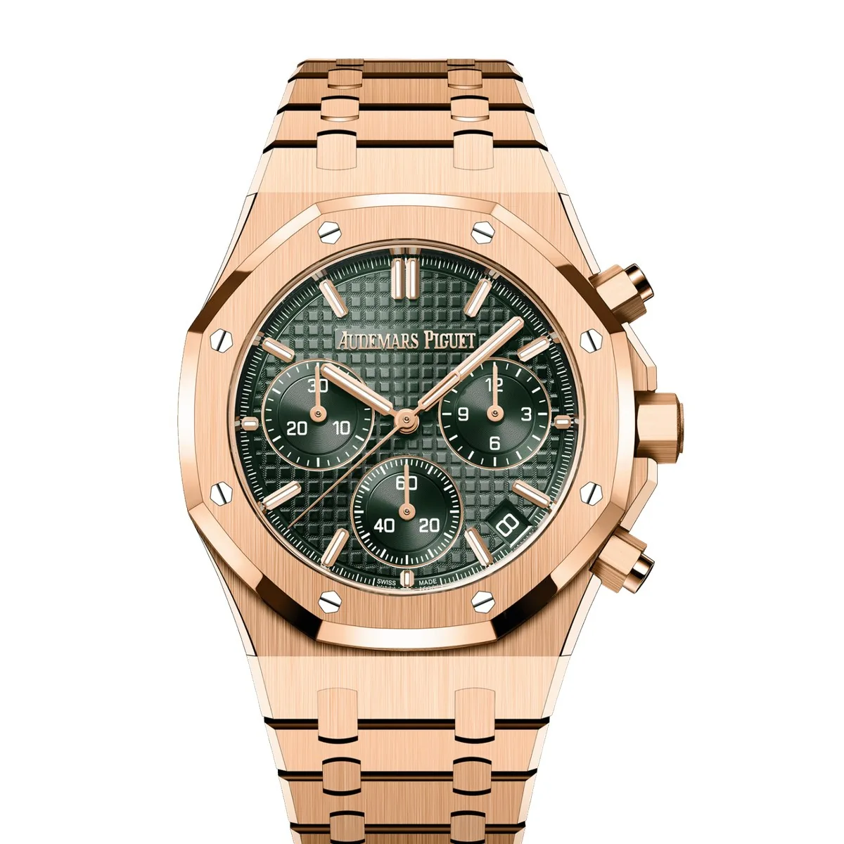 Audemars Piguet Royal Oak Chronograph 26240OR Green Pink Gold Super Clone
