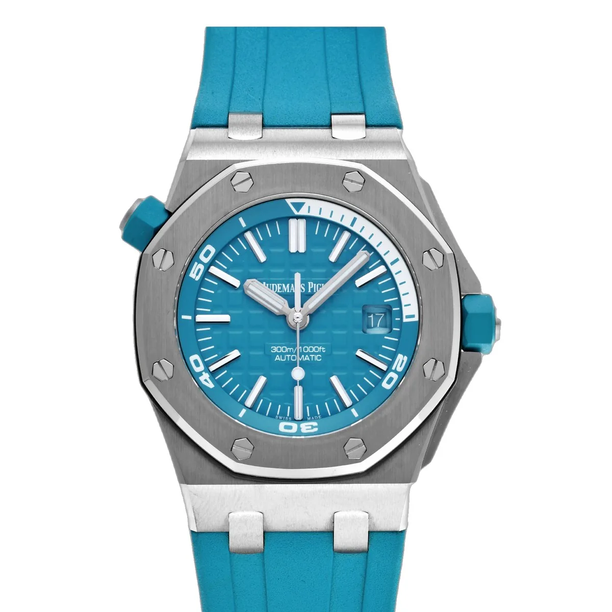 Audemars Piguet Royal Oak Offshore Diver 15710ST Turquoise Blue Rubber Super Clone