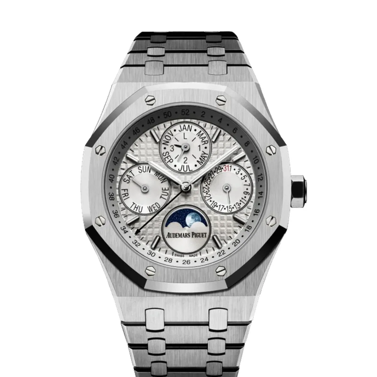 Audemars Piguet Royal Oak Perpetual Calendar 26574ST Silver Dial Steel Super Clone