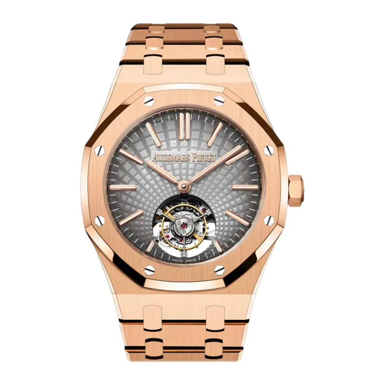 Audemars Piguet Royal Oak Selfwinding Flying Tourbillon 26530OR Rose Gold Grey Dial Super Clone
