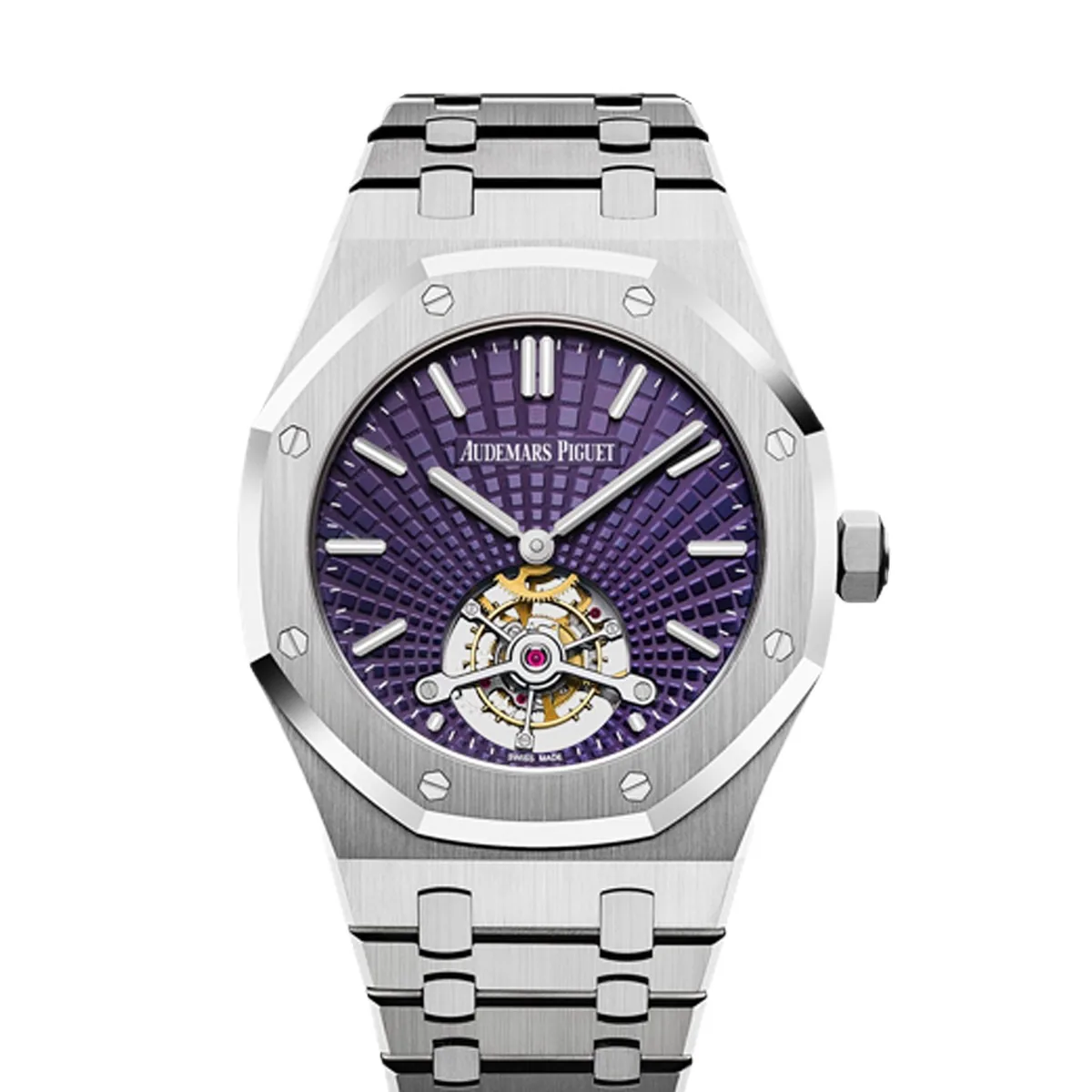 Audemars Piguet Royal Oak Selfwinding Flying Tourbillon Extra-Thin 26522ST Purple Tapisserie Evolutive Super Clone