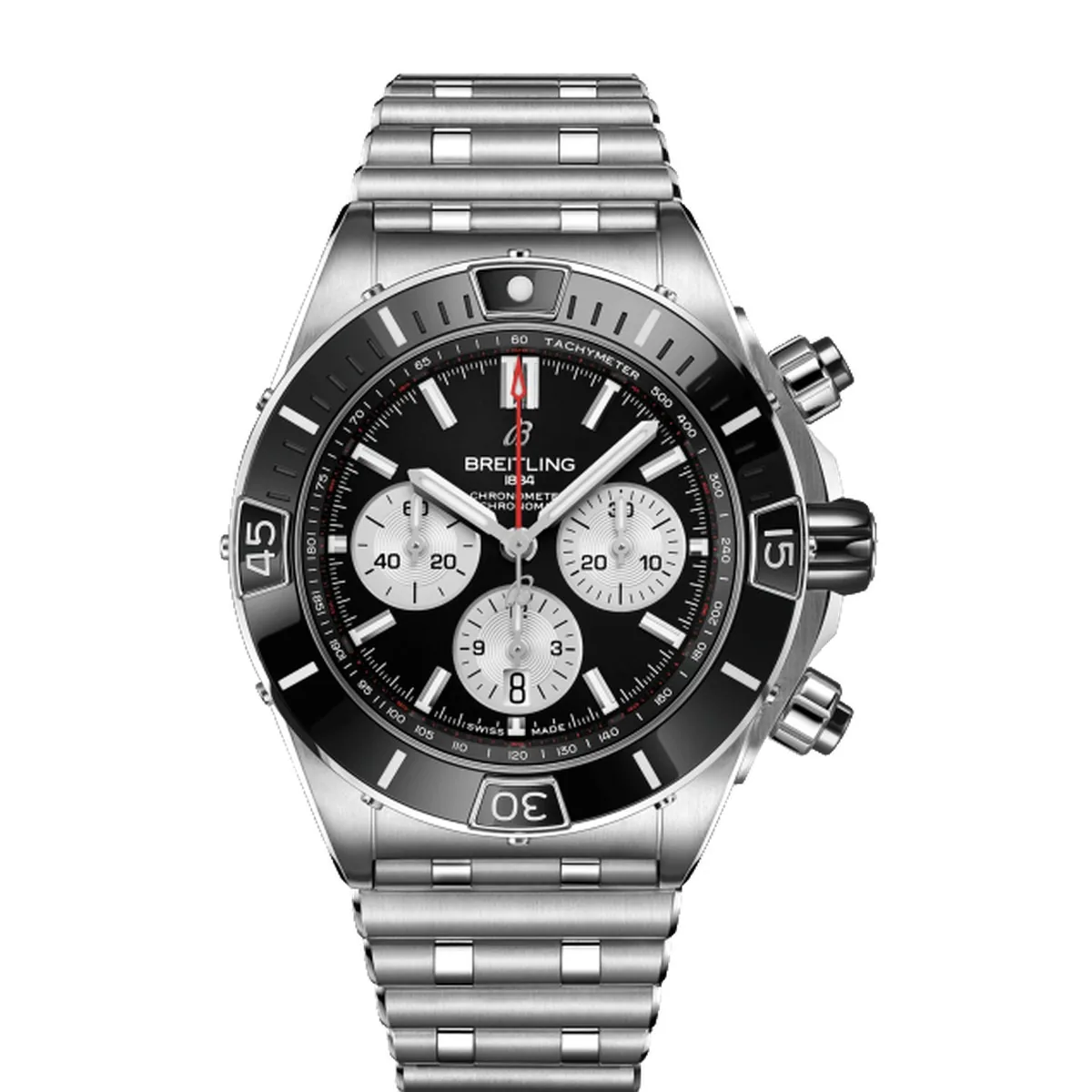 Breitling Super Chronomat B01 44 Black Dial Rouleaux Super Clone