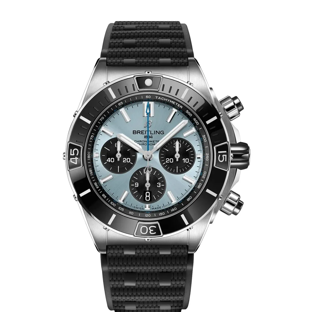 Breitling Super Chronomat B01 44 Ice Blue Steel-Platinum Super Clone