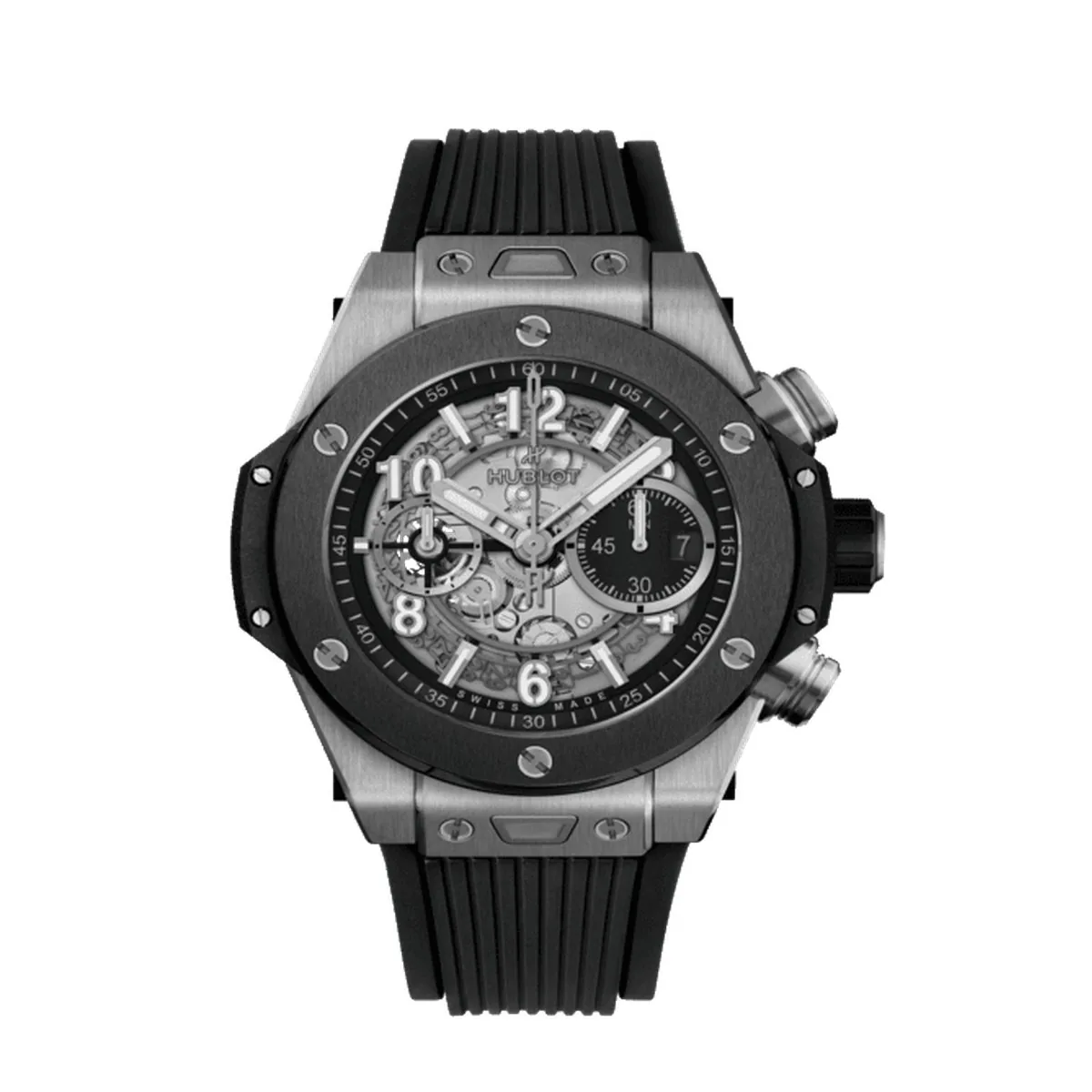 Hublot Big Bang Unico Titanium Ceramic 44mm Black Skeleton Super Clone