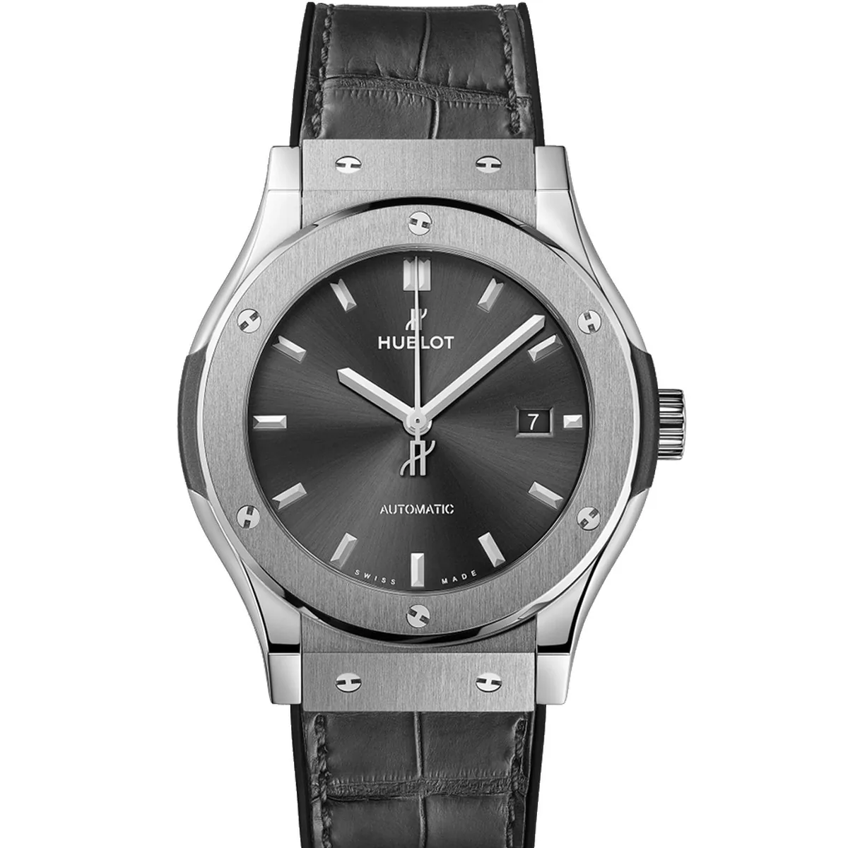 Hublot Classic Fusion Titanium 42mm Grey Dial Leather Super Clone