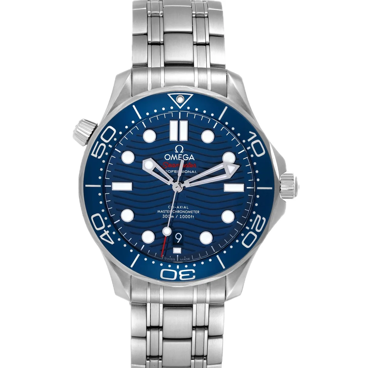 Omega Seamaster Diver 300M Co-Axial Master Chronometer 42mm Blue Ceramic Steel Super Clone