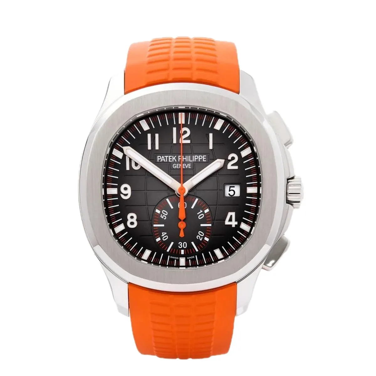 Patek Philippe Aquanaut Chronograph 5968A Black Orange Strap Super Clone