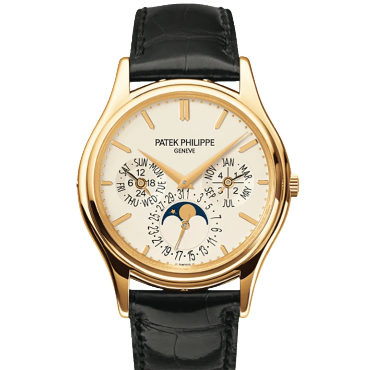 Patek Philippe Grand Complications Perpetual Calendar 5140J Yellow Gold Cream Dial Super Clone