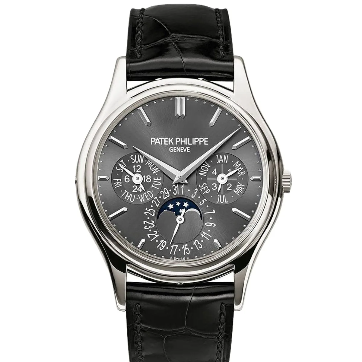 Patek Philippe Grand Complications Perpetual Calendar 5140P Grey Dial Platinum Super Clone