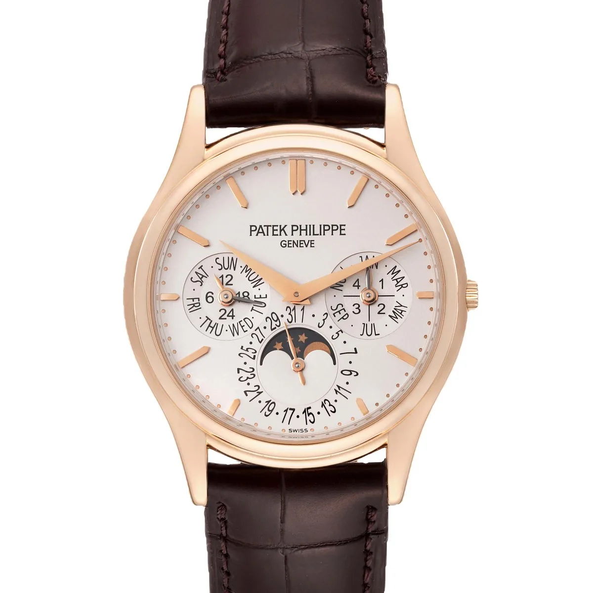 Patek Philippe Grand Complications Perpetual Calendar 5140R Brown Dial Rose Gold Super Clone
