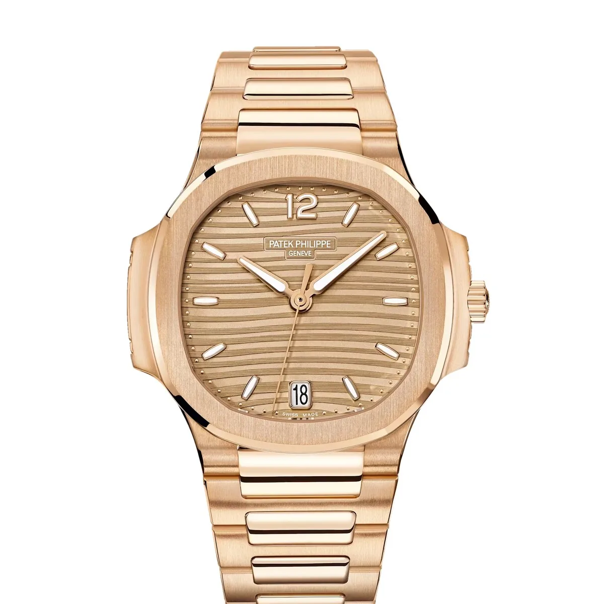 Patek Philippe Nautilus 7118 Golden Dial Rose Gold Super Clone