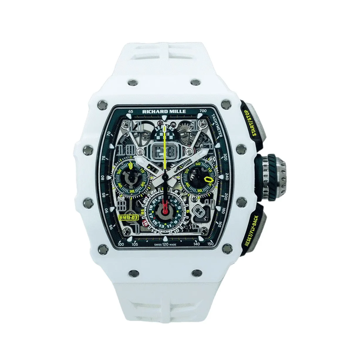 Richard Mille RM11-03 Flyback Chronograph Le Mans Classic ATZ Ceramic White Super Clone