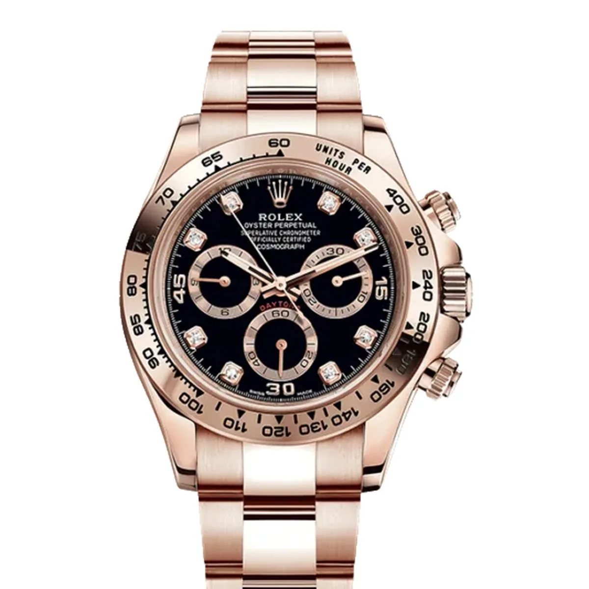 Rolex Cosmograph Daytona 116505 Everose Black Diamond Super Clone