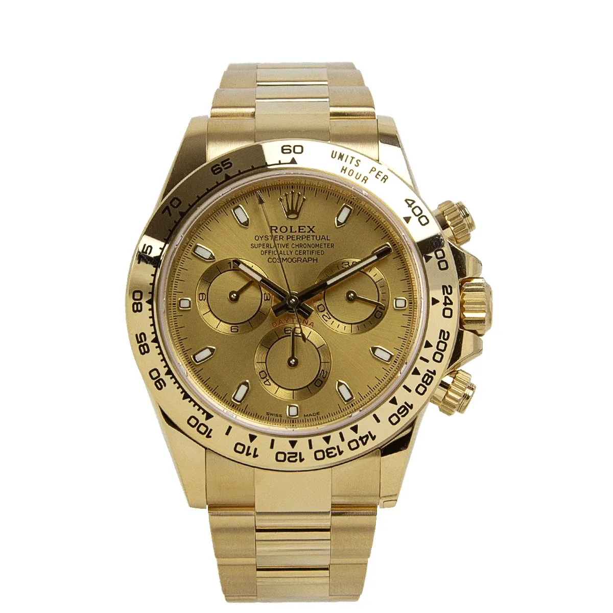 Rolex Cosmograph Daytona 116508 Yellow Gold Champagne Super Clone