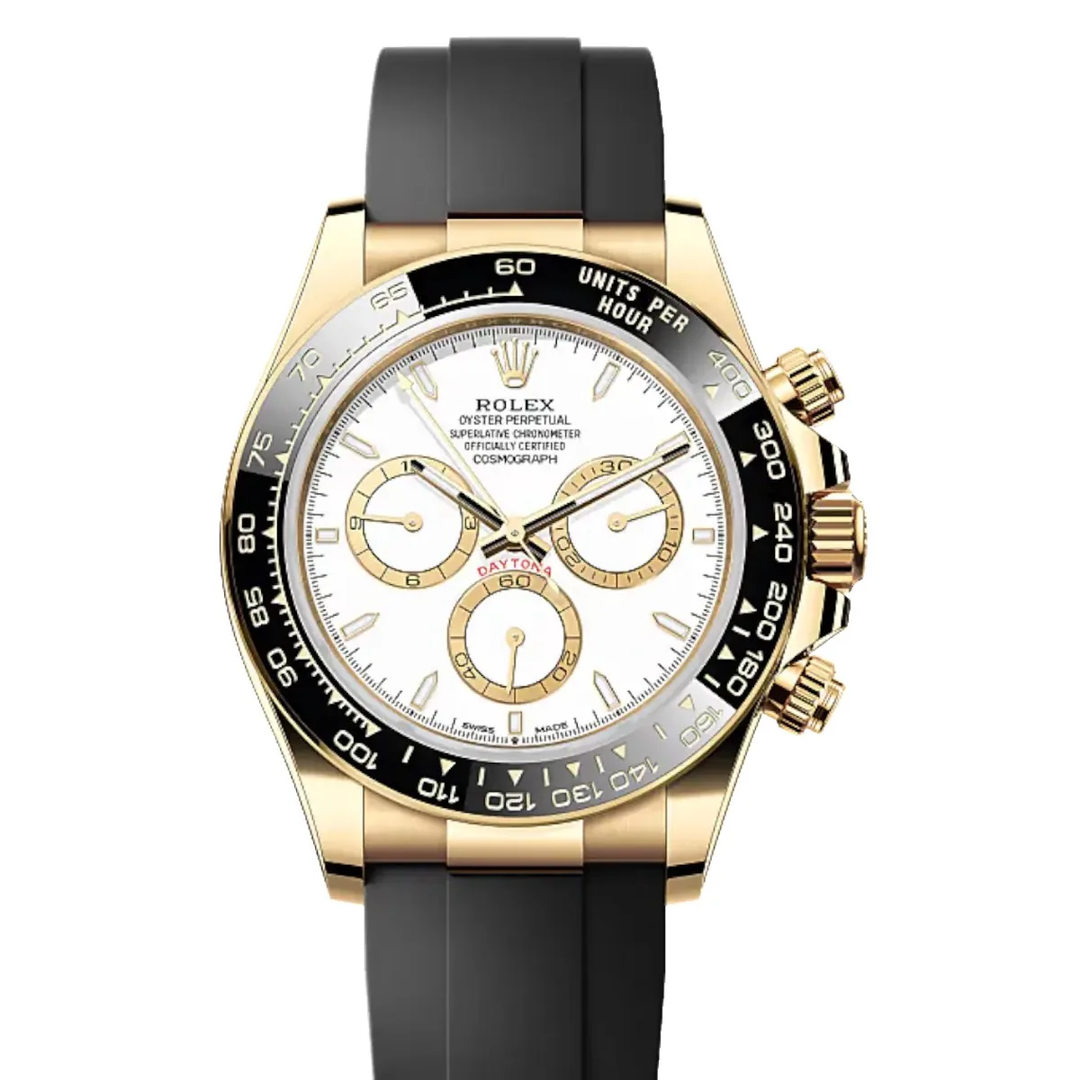 Rolex Cosmograph Daytona 126518LN White Dial Black Oysterflex Super Clone