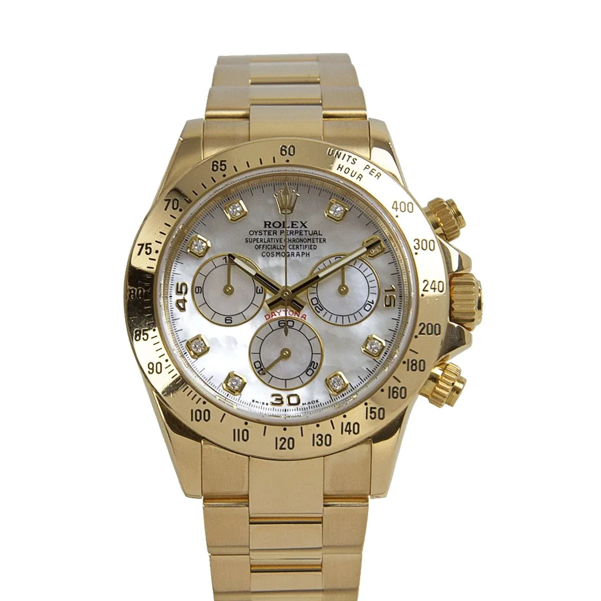 Rolex Cosmograph Daytona MOP Diamond Yellow Gold Super Clone