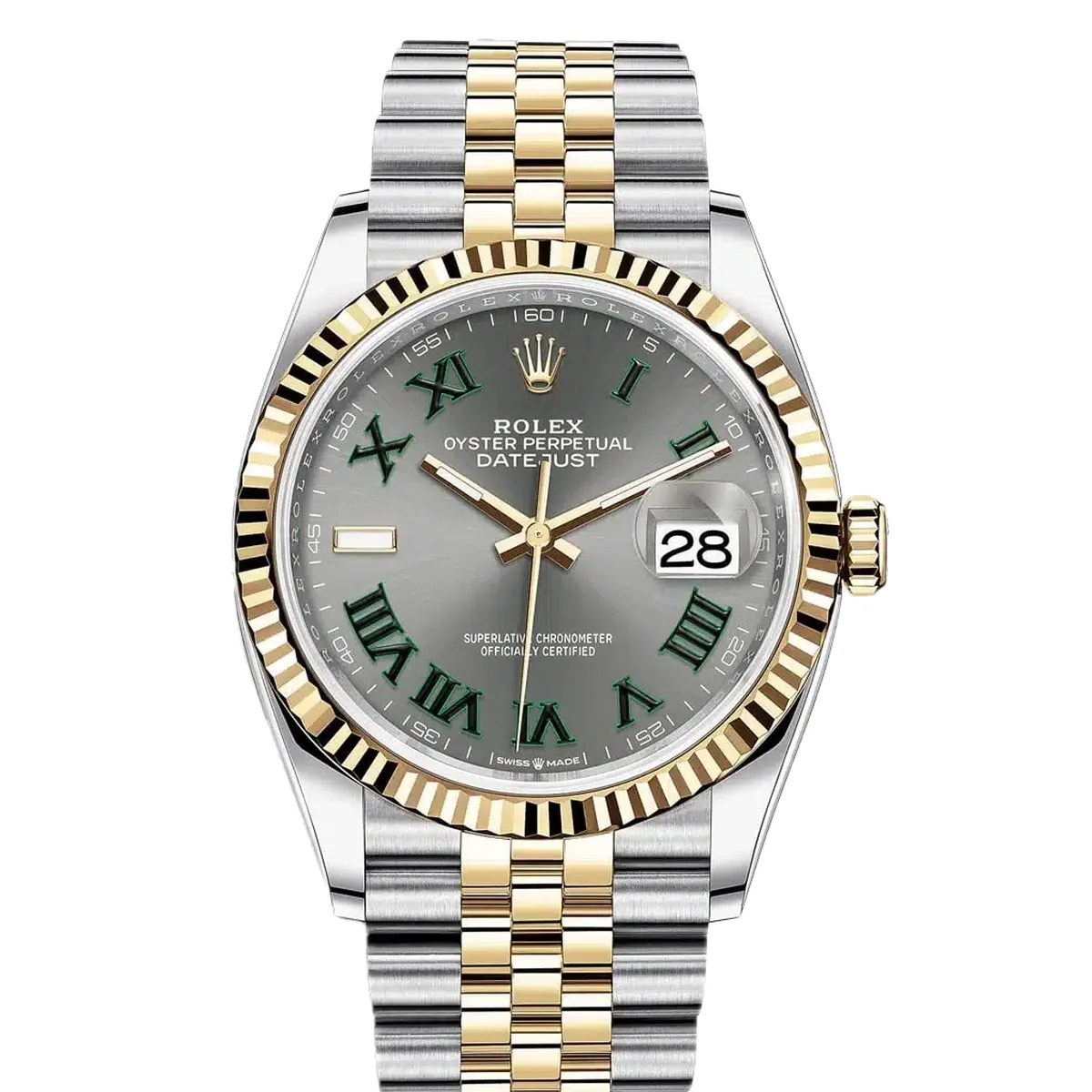 Rolex Datejust 36 126233 Wimbledon Yellow Rolesor Super Clone