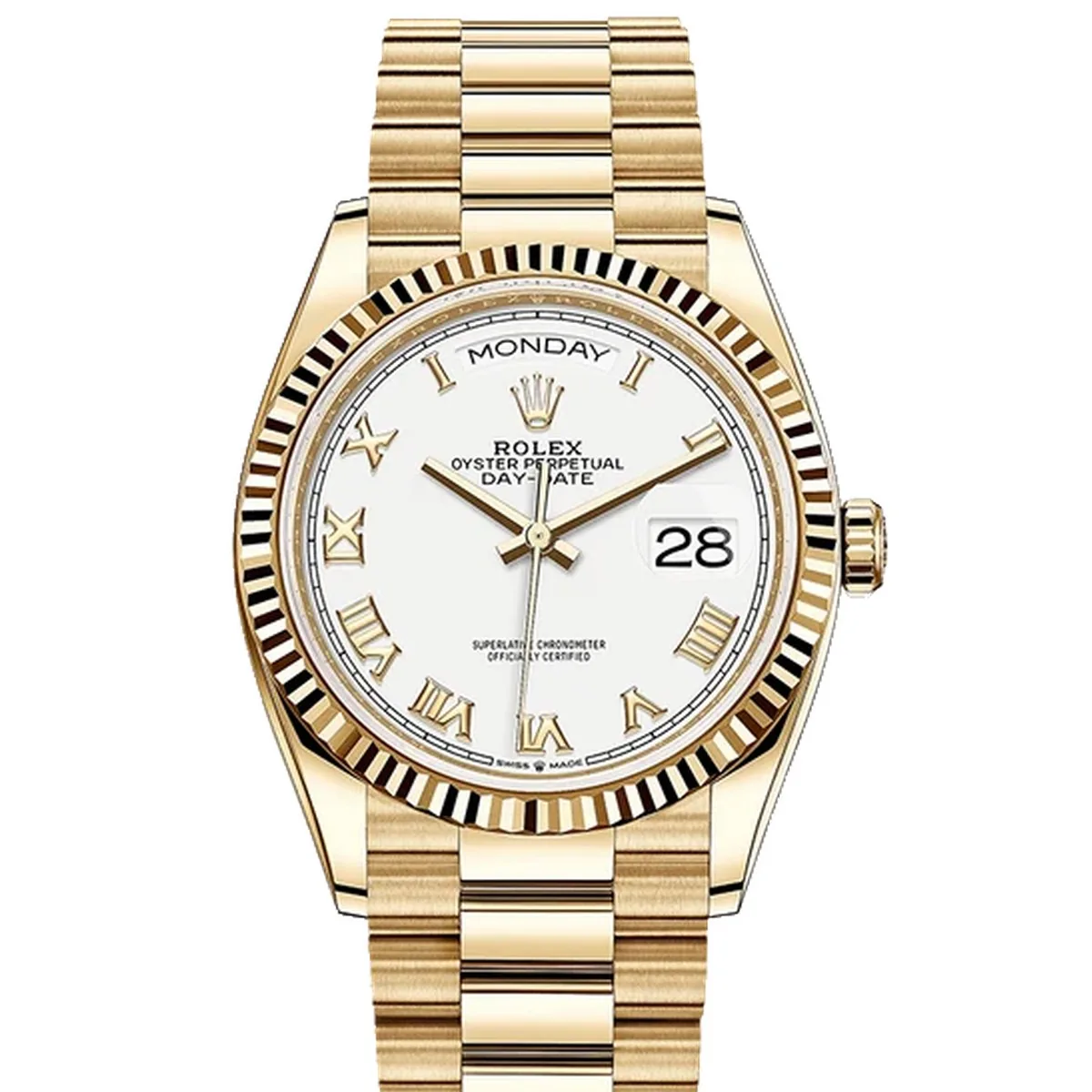 Rolex Day-Date 36 128238 White Roman Numerals Super Clone