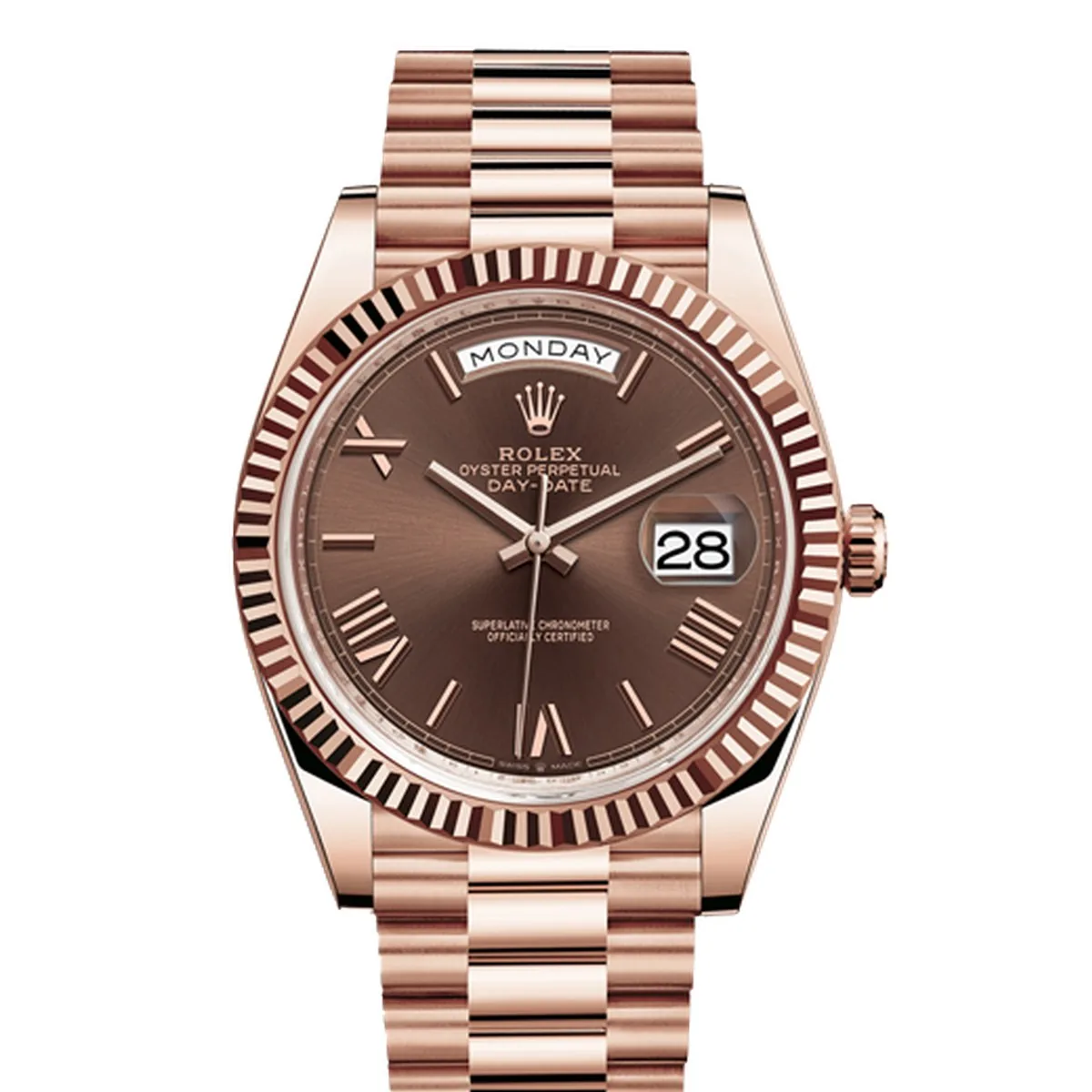 Rolex Day-Date 40 228235 Chocolate Dial Roman Numerals Super Clone