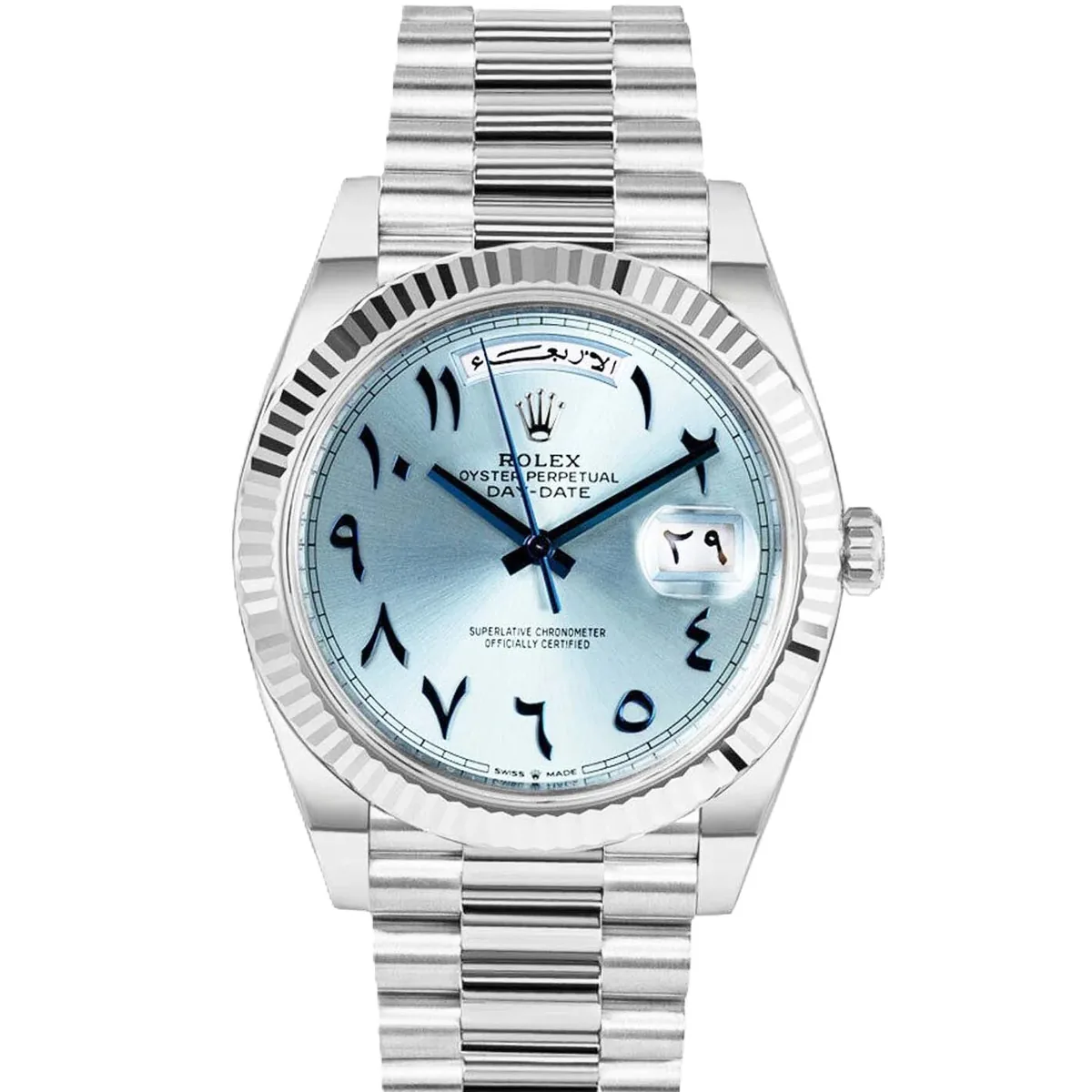Rolex Day-Date 40 228236 Ice Blue Arabic Numerals Super Clone