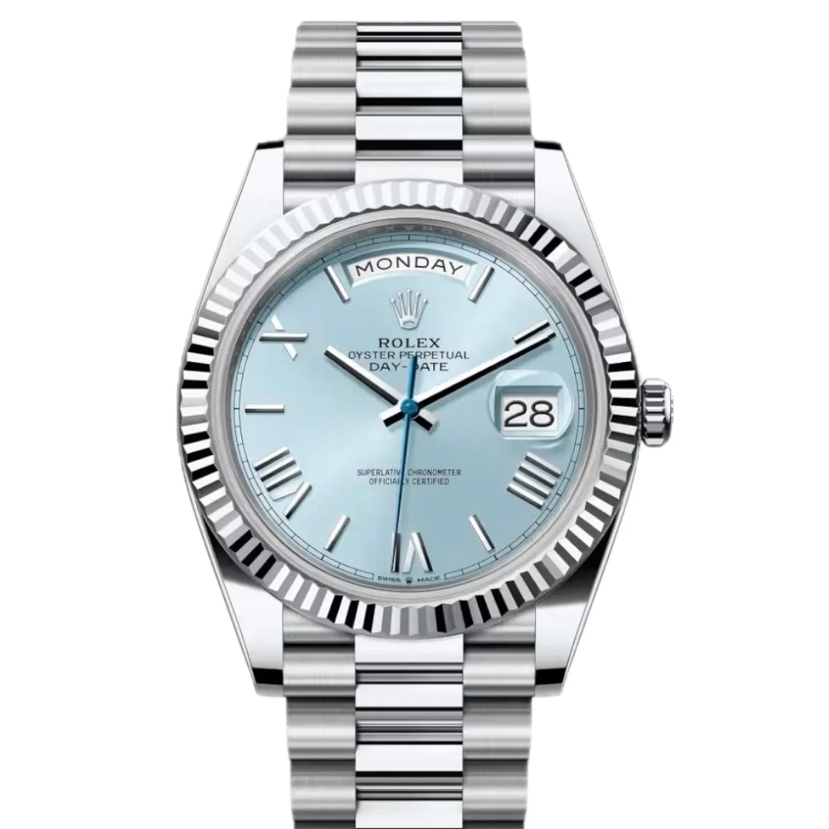 Rolex Day-Date 40 228236 Ice Blue Roman Numerals Super Clone