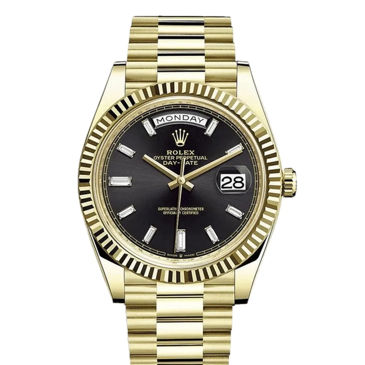 Rolex Day-Date 40 228238 Black Diamond Dial Super Clone