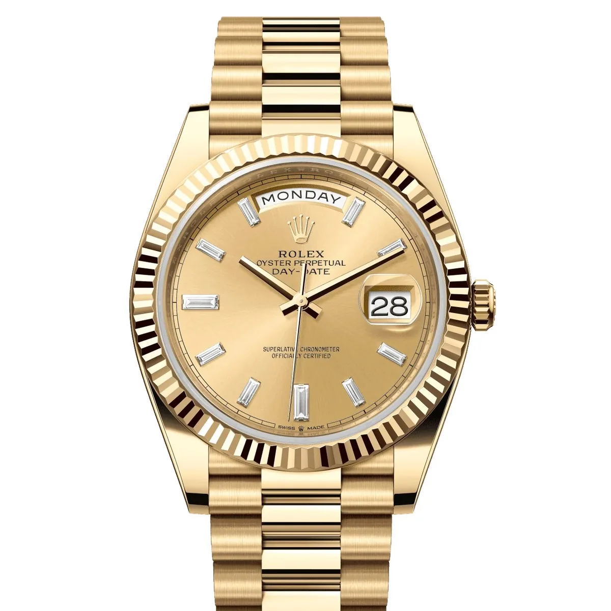 Rolex Day-Date 40 228238 Champagne Diamond Dial Super Clone
