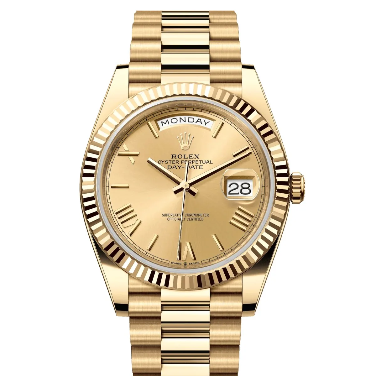Rolex Day-Date 40 228238 Champagne Roman Dial Super Clone