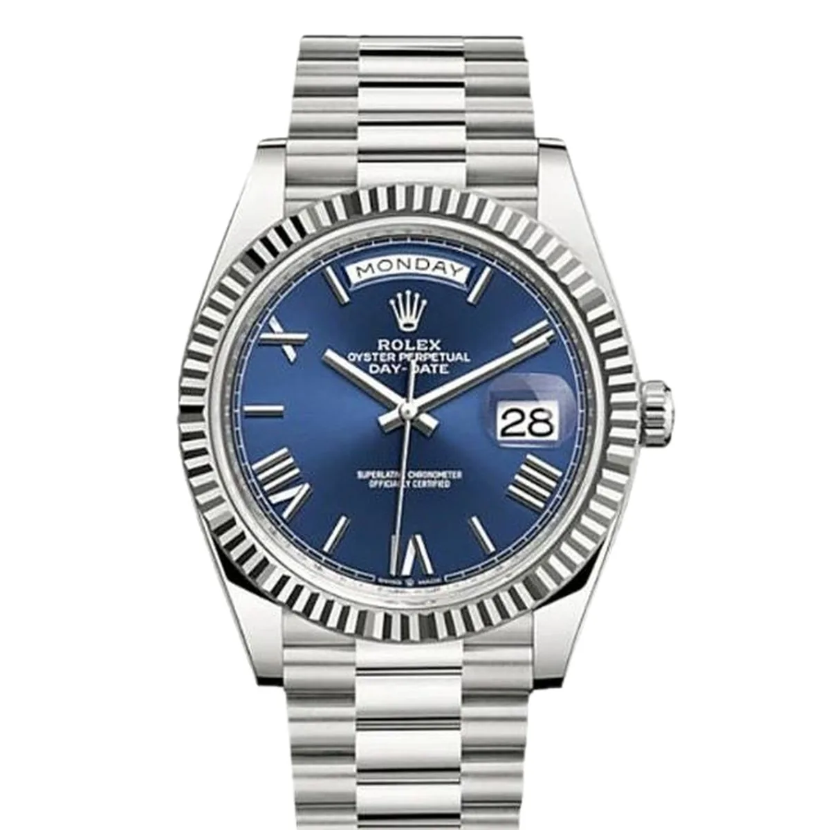Rolex Day-Date 40 228239 Blue Dial White Gold Super Clone