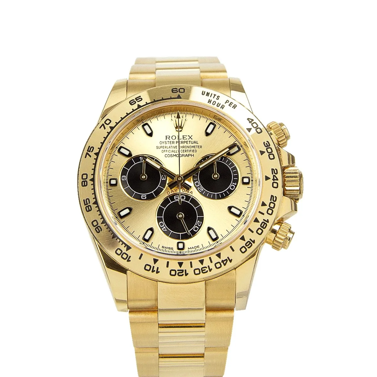 Rolex Daytona 116508 Champagne Dial Yellow Gold Super Clone