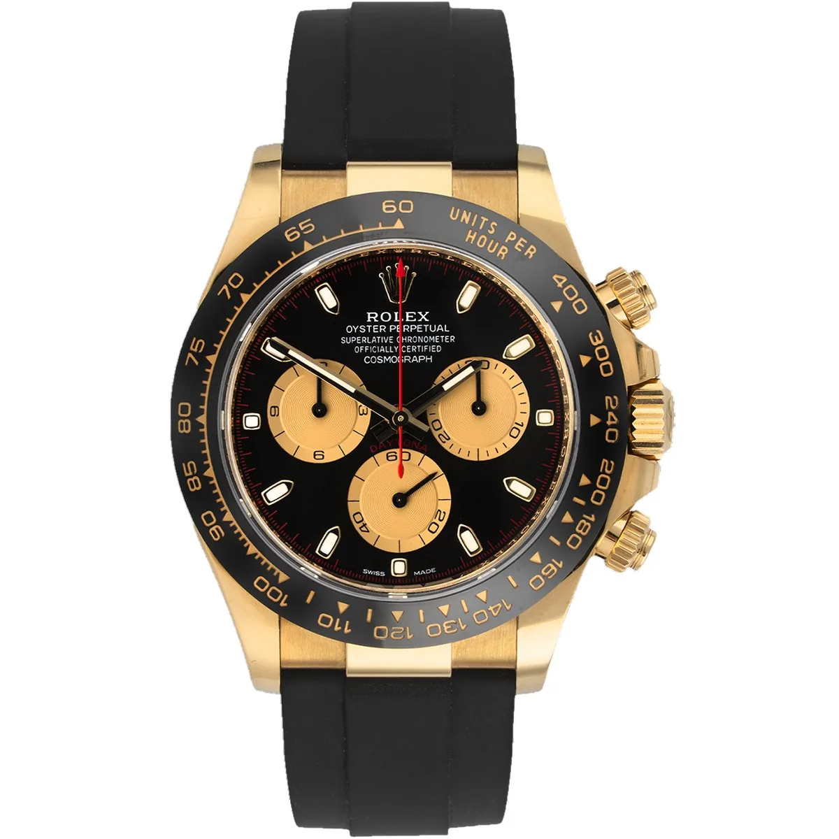 Rolex Daytona 116518LN Black Dial Paul Newman Oysterflex Super Clone