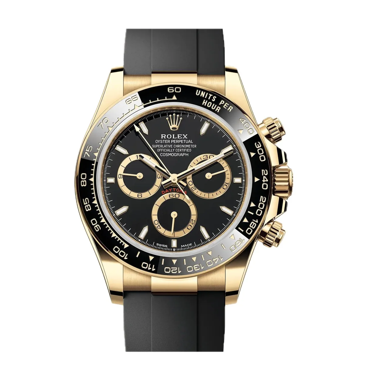 Rolex Daytona 126518LN Black Red Accents Grey Oysterflex Super Clone