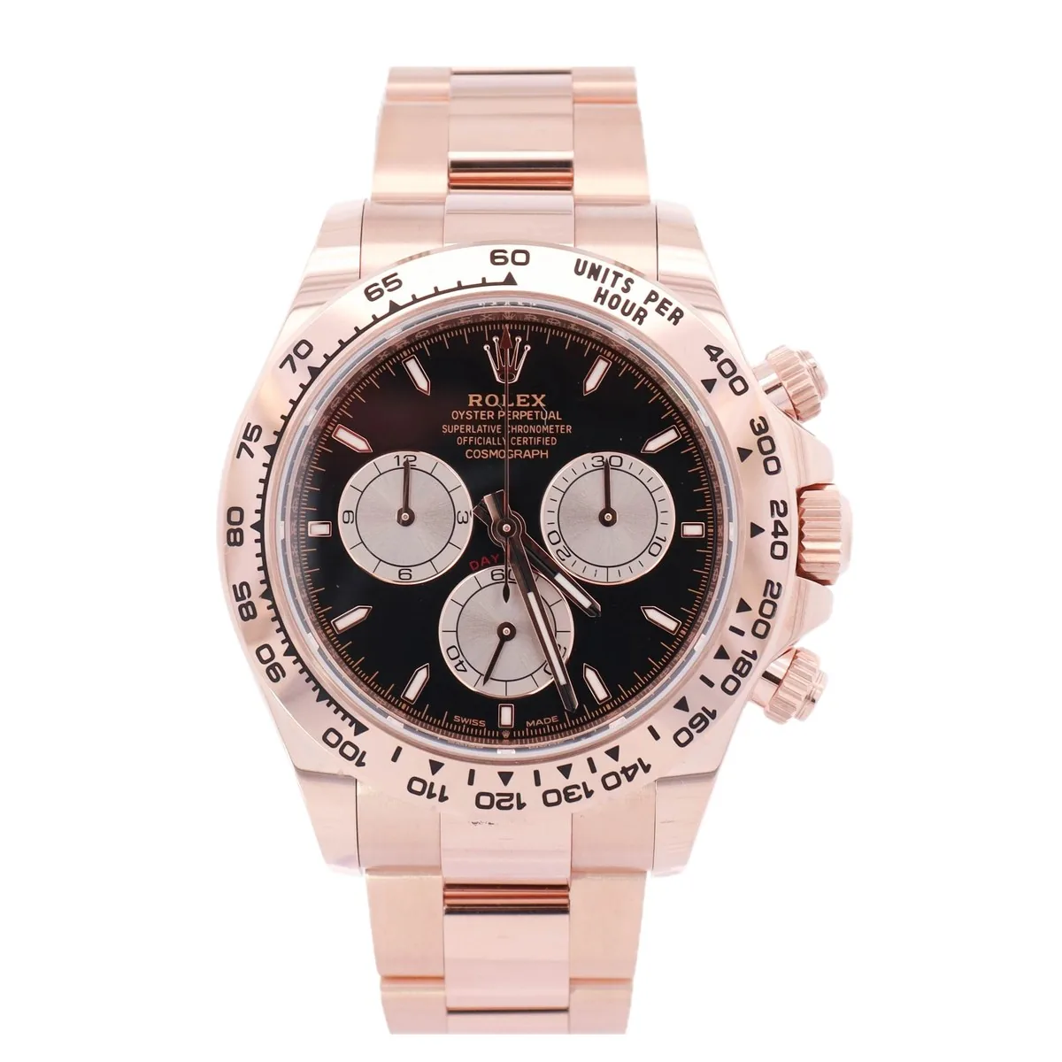 Rolex Daytona Black and Sundust Dial Everose Gold Super Clone