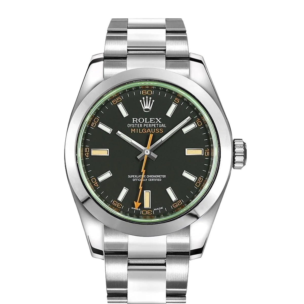 Rolex Milgauss 116400GV Black Dial Green Crystal Super Clone