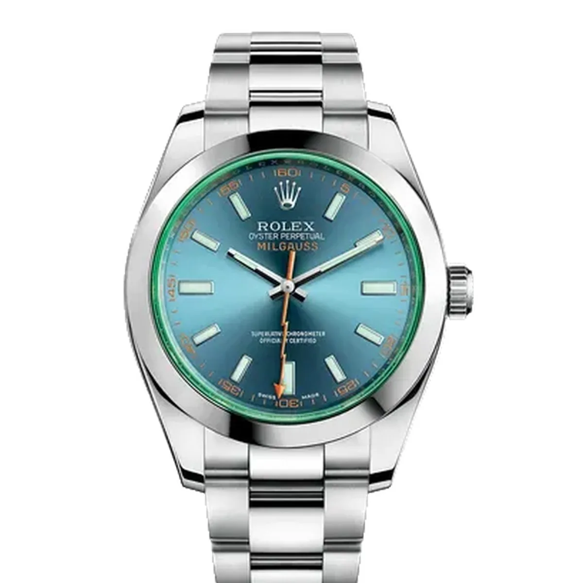 Rolex Milgauss 116400GV Z-Blue Dial Green Crystal Super Clone