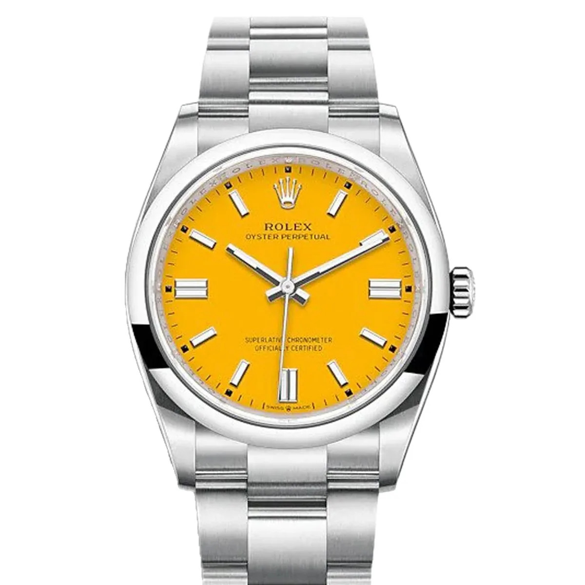 Rolex Oyster Perpetual 124300 Yellow Dial Super Clone