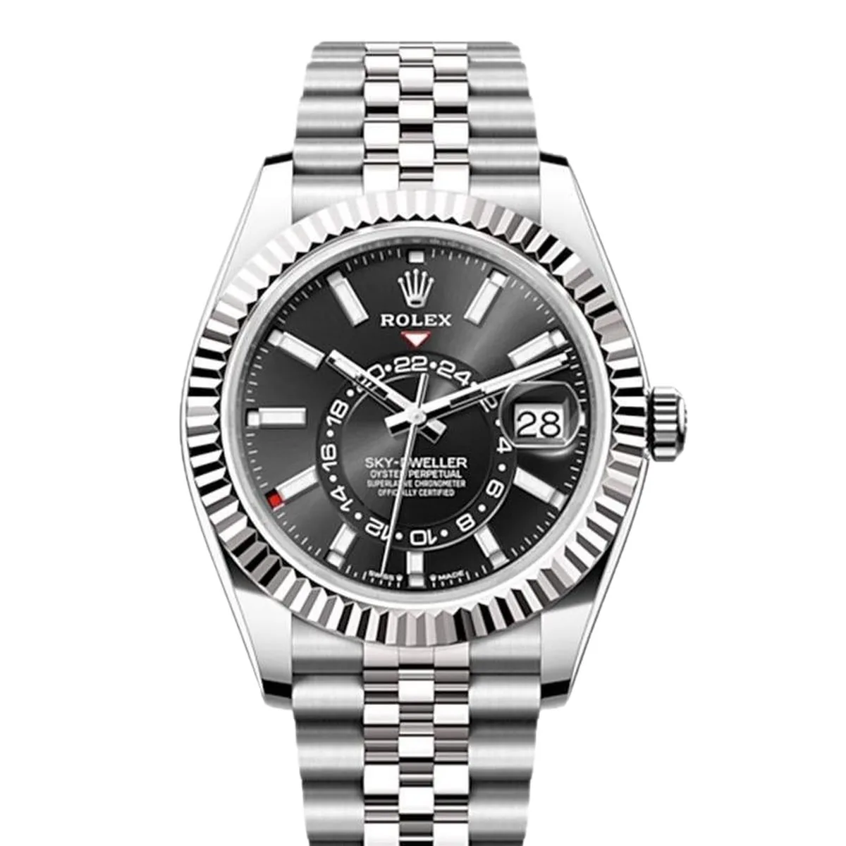Rolex Sky-Dweller 336934 Black Dial White Gold Bezel Super Clone