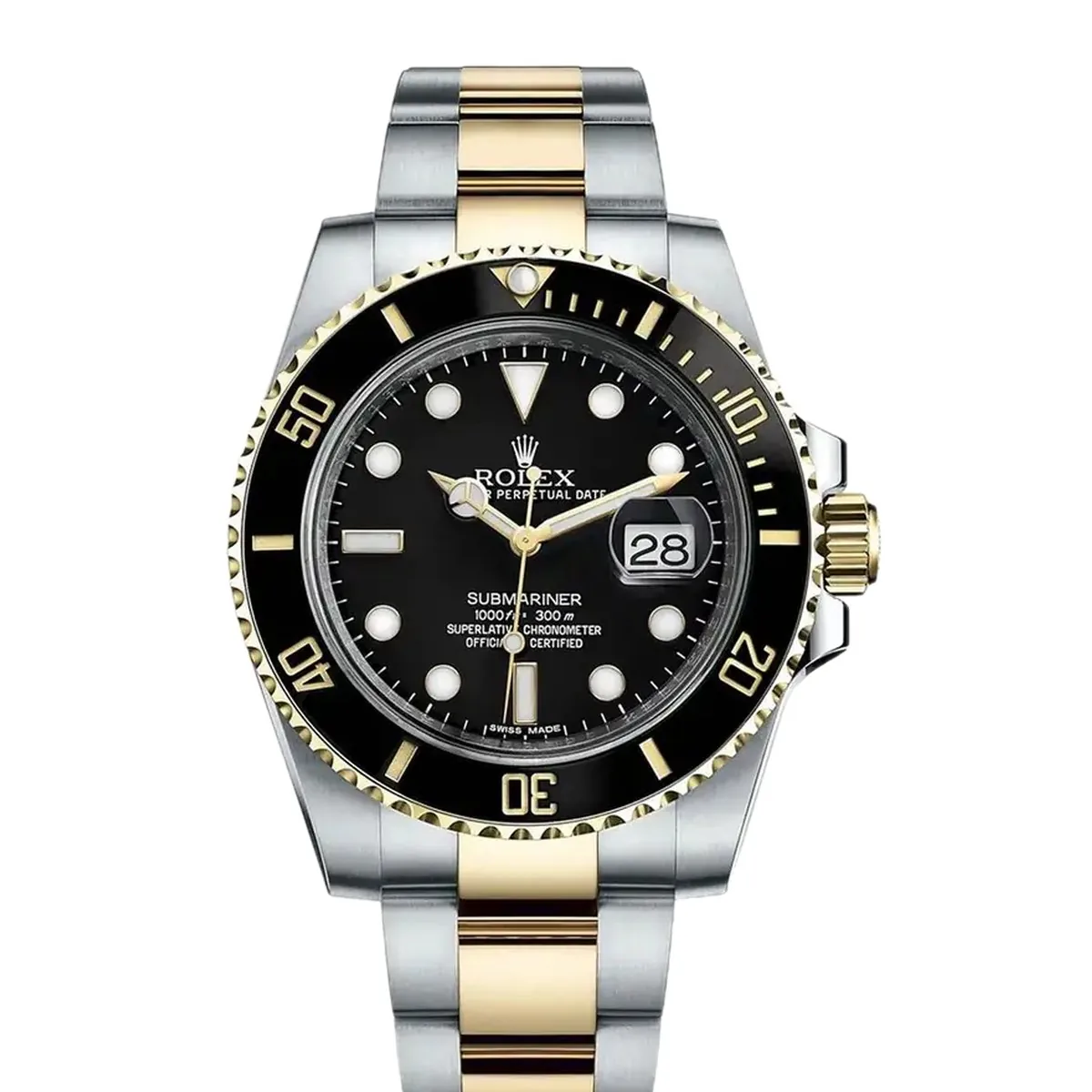 Rolex Submariner Date Rolesor 116613LN Two-Tone Black Dial Super Clone