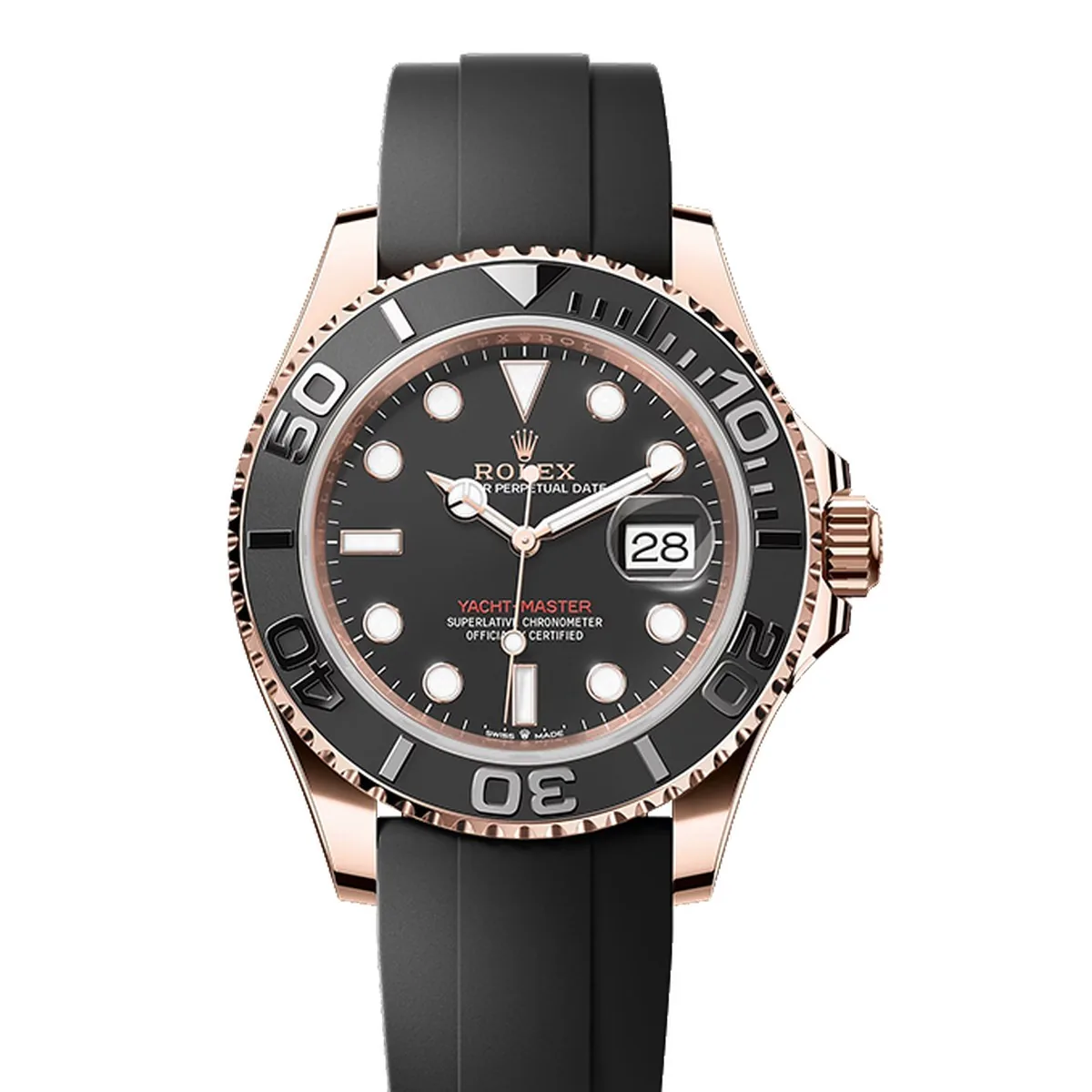 Rolex Yacht-Master 40 126655 Everose Gold Black Dial Super Clone